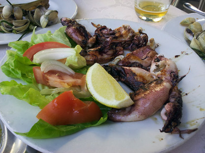 Kleine Tintenfische aus Spanien
