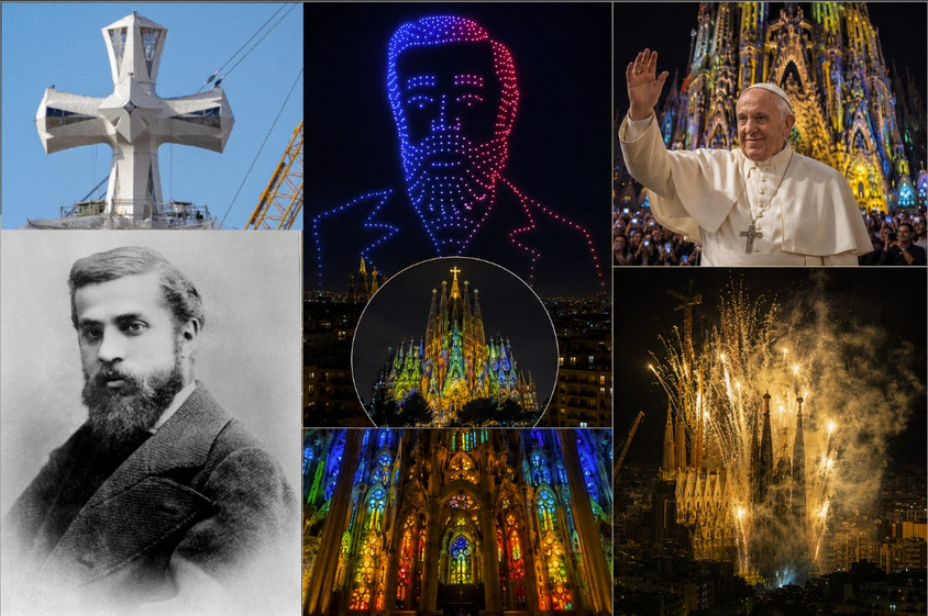 Papst in Barcelona, Graphik Alexander Gresbek Papst Leo ante Portas
