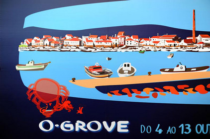 O Grove, Fischerort auf dem Plakat