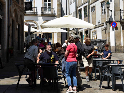 Terrassenbar in Santiago de Compostela