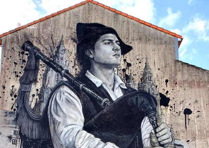 Hauswandkunst in Nordwestspanien Street Art in Galicien