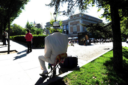 Künstler vor dem Prado, Foto Tobias Büscher Prado-Museum in Madrid