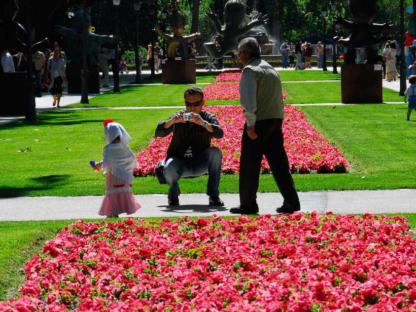 Familienausflug in Madrids gr&uuml;ner Lunge
