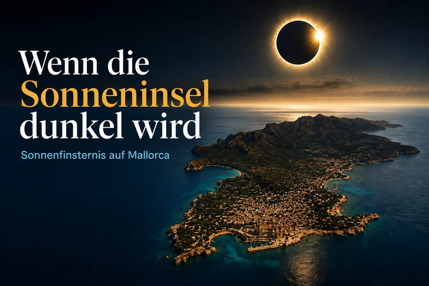 Sonnenfinsternis auf der Sonneninsel, Graphik Alexander Gresbek Sonnenfinsternis Auf Mallorca