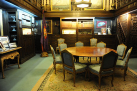 nachgestelltes Zimmer des Kapitäns im Schifffahrtsmuseum Madrid