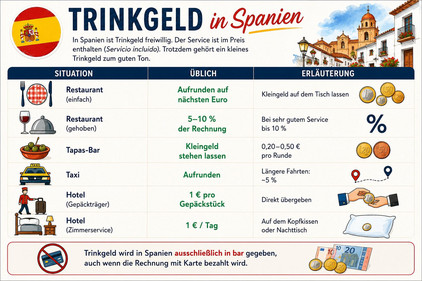 Trinkgeld in Spanien Trinkgeld in Spanien