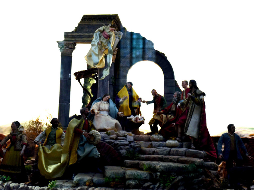 Historische Weihnachtskrippe im Baskenland