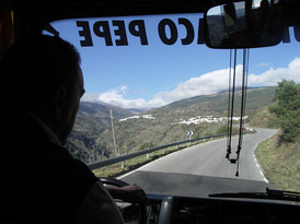 Blick aus dem Bus nahe Granada