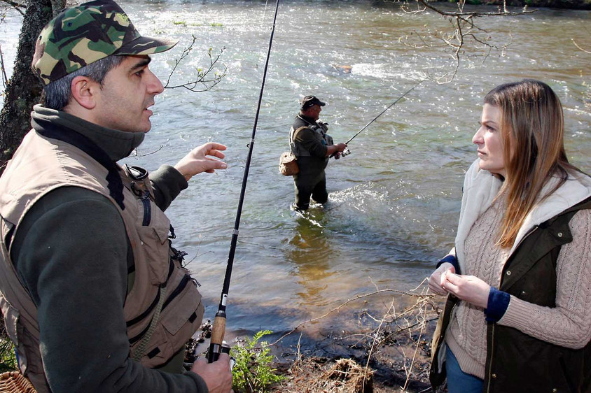 Forellenangler in Nordspanien Forellenangler in Spanien
