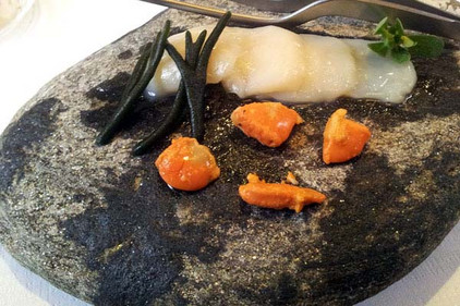 Jakobsmuschel in einem spanischen Restaurant