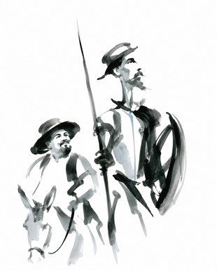 Sancho Panza und Don Quijote