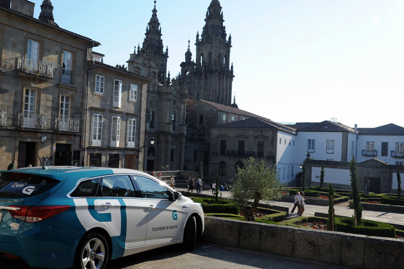 TVG-Übertragungswagen in Santiago